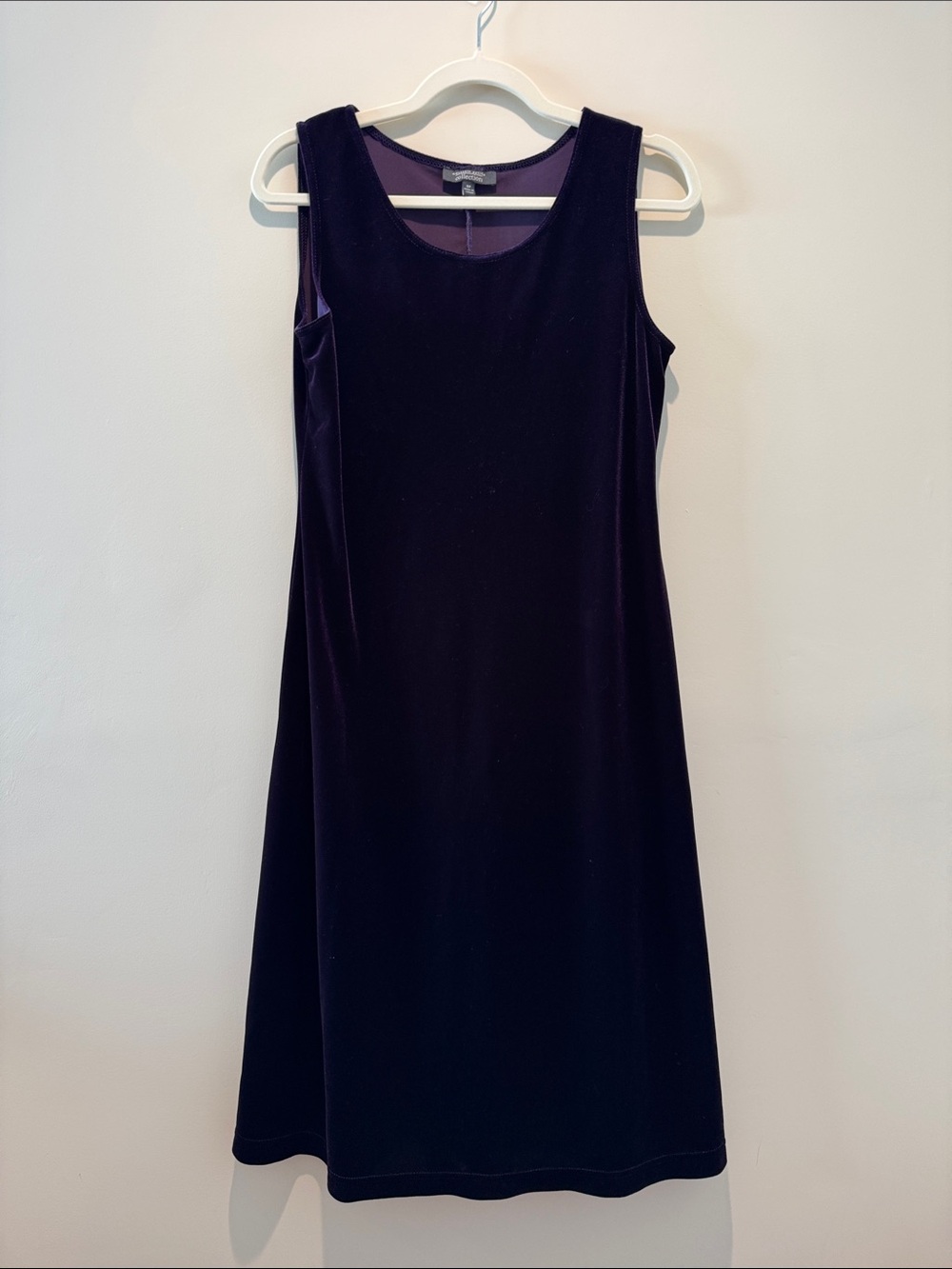 Y2K 90s Whimsigoth Sleeveless Velvet A-Line Dress in Deep Plum - 8P